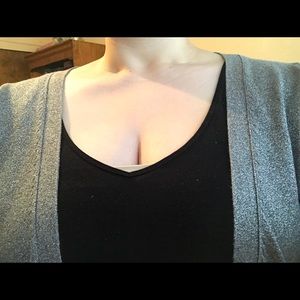 Long silver cardigan